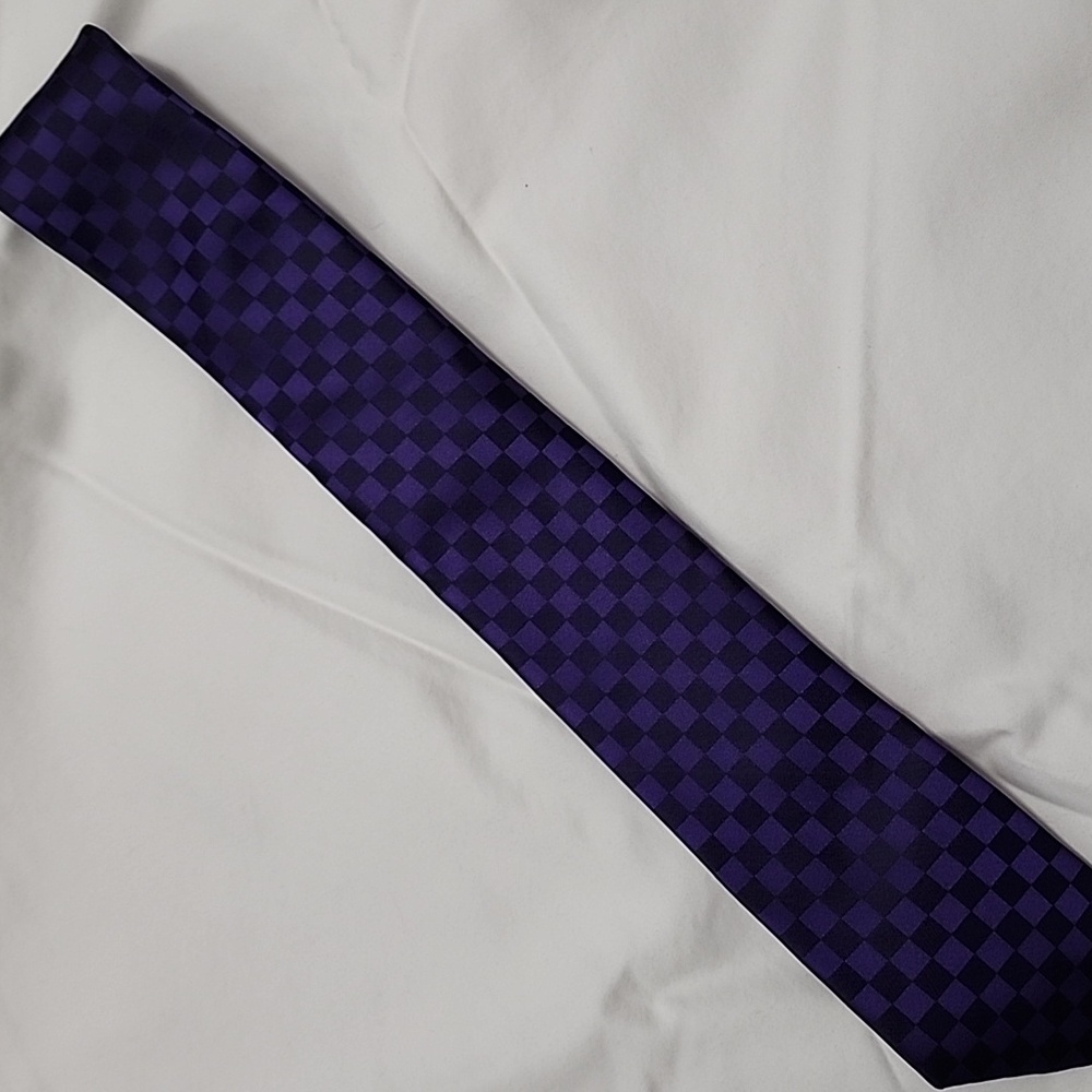 Apt. 9 Dark Purple Checkered Tie